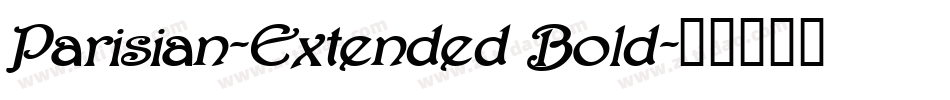 Parisian-Extended Bold字体转换